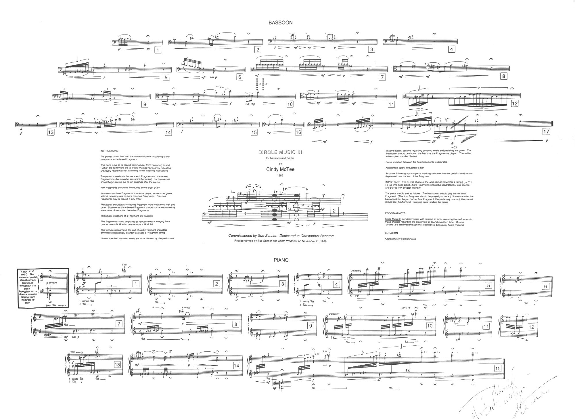 Circle Music III Score